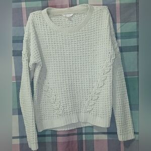 No Boundaries Cream Cable Knit Sweater